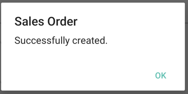 OrderM8 - success message