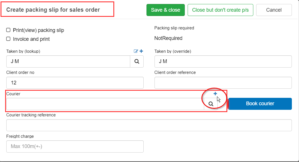 Add a Courier to a Packing Slip-2