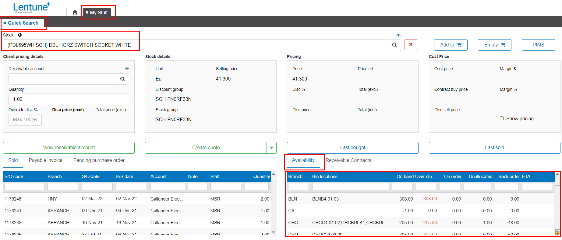 Managing Stock on Hand, Overstocked and Should Order numbers Lentune Wholesaler